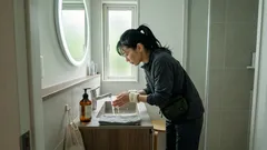 洗顔の袖濡れストレスを110円で軽くする、ダイソー洗顔用リストバンドの活用術とお手入れ